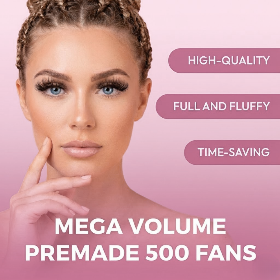 promade 8d lash fans | 0.05mm | 500 fans | ultra light & fluffy