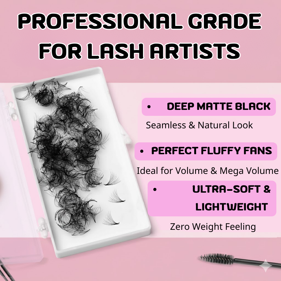 promade 8d lash fans | 0.05mm | 500 fans | ultra light & fluffy