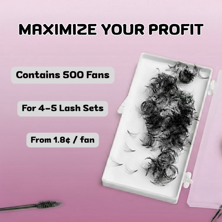 5d wispy promade fans | 0.07mm | 500 handmade fans 5d wispy promade fans | 0.07mm | 500 handmade fans