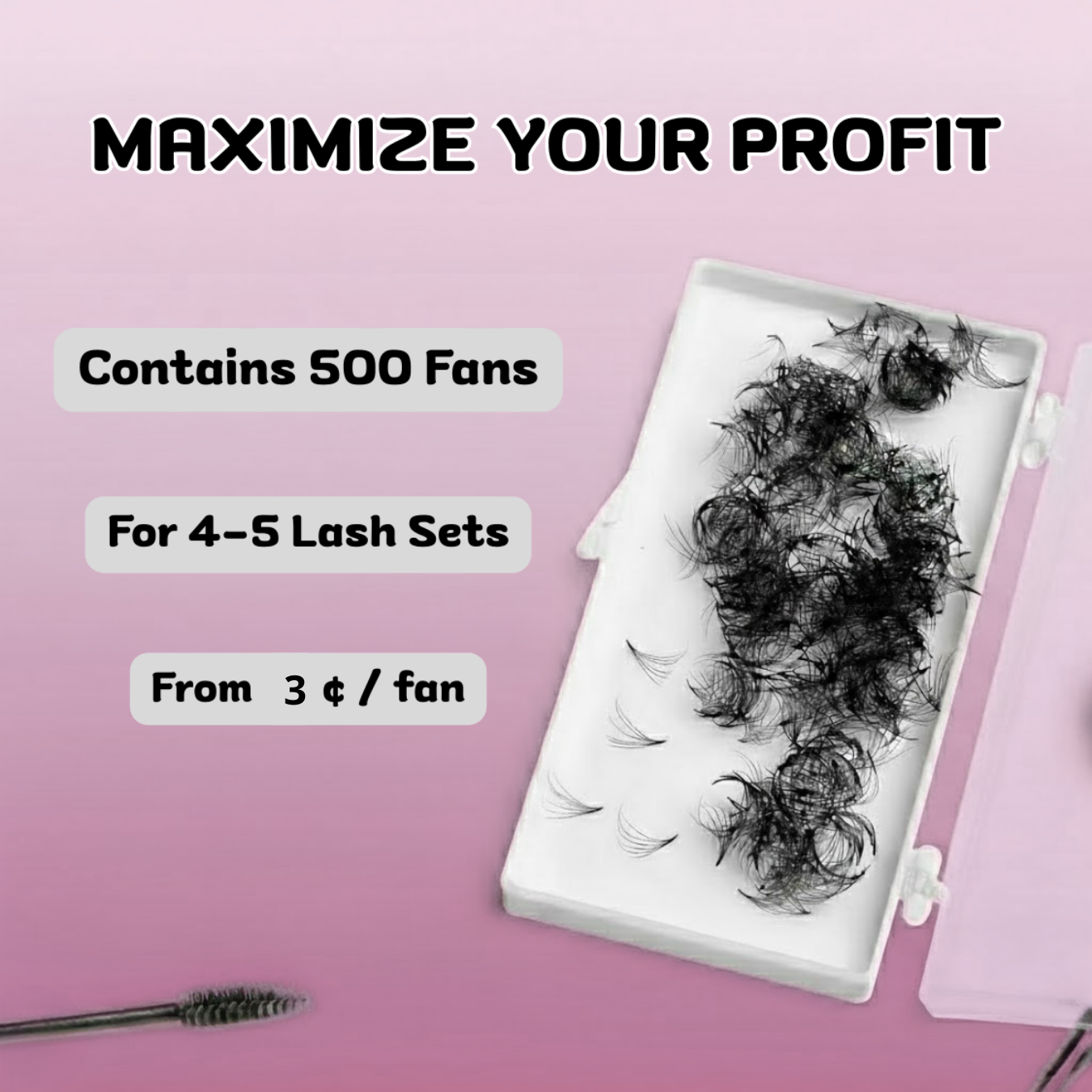 5d camellia promade fans | 0.07mm | 500 handmade fans