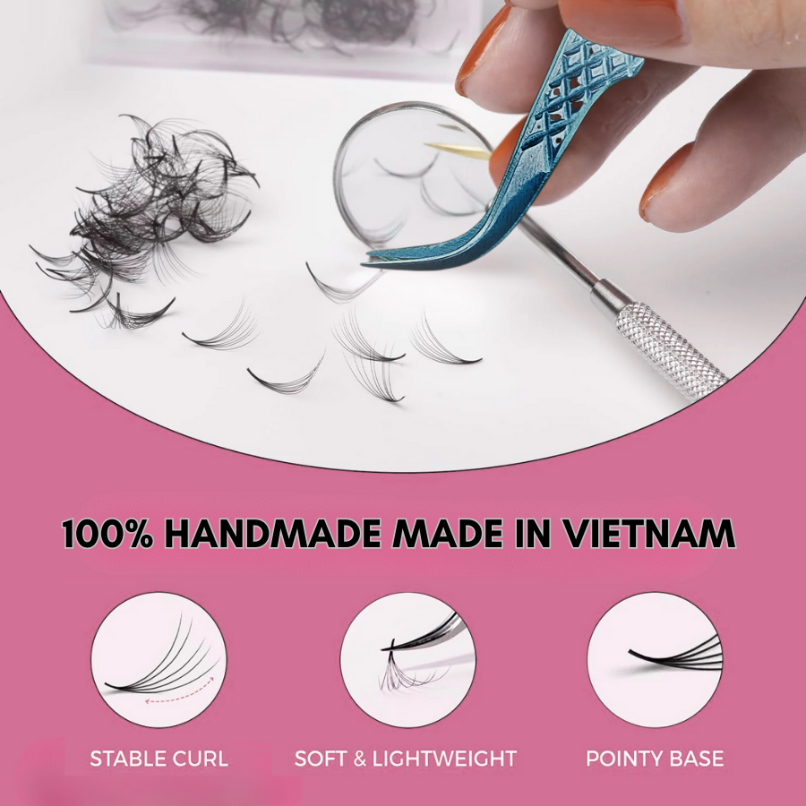 promade 8d lash fans | 0.05mm | 500 fans | ultra light & fluffy