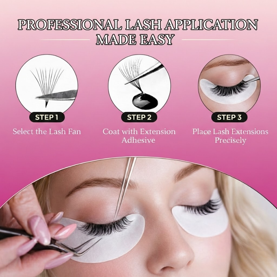 promade 8d lash fans | 0.05mm | 500 fans | ultra light & fluffy
