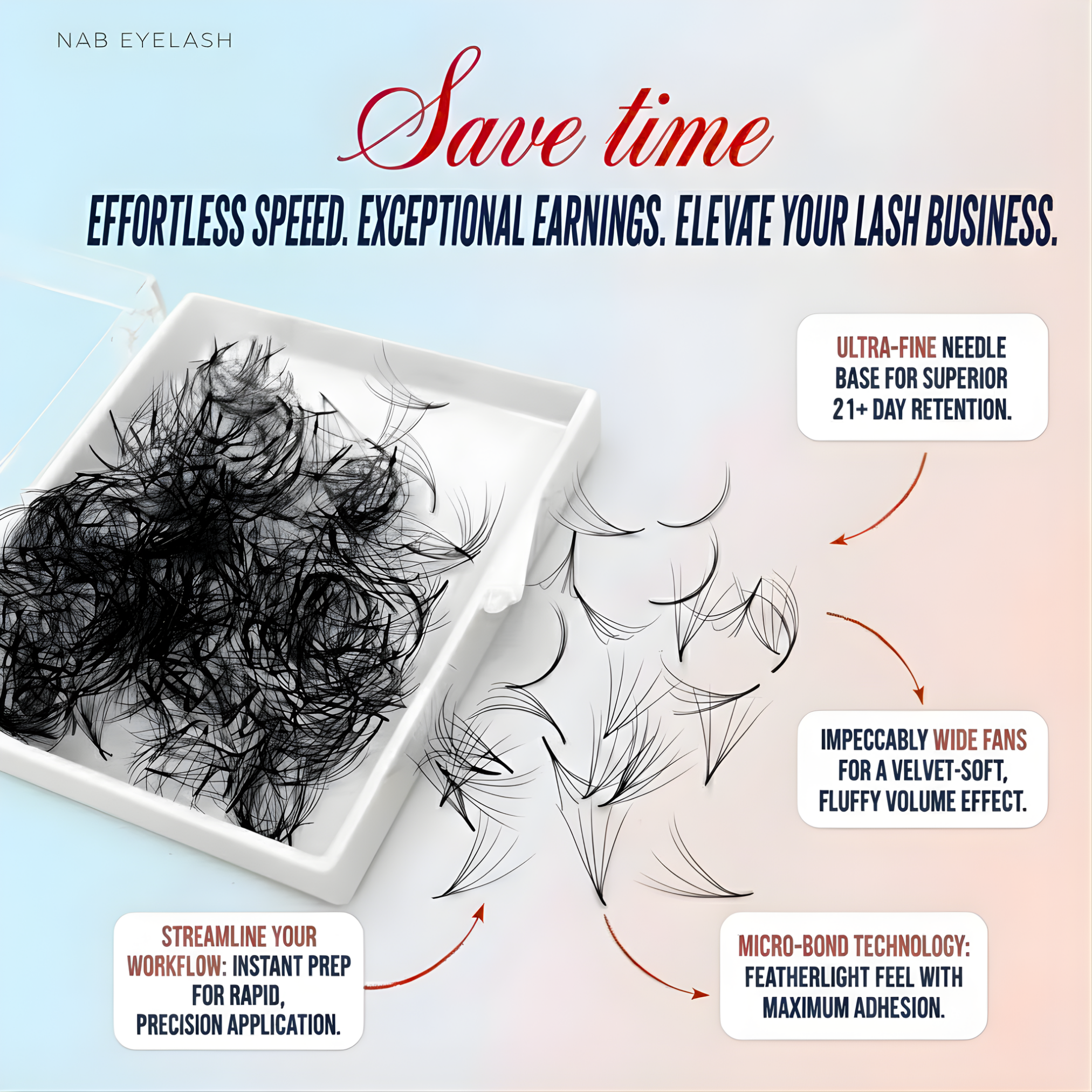 3d promade lash fans 0.07–0.10 | premium handmade | 500 fans