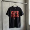 give jesus christian t shirt, bold red cross graphic tee, modern religious streetwear, faith apparel, jesus clothing gift for him