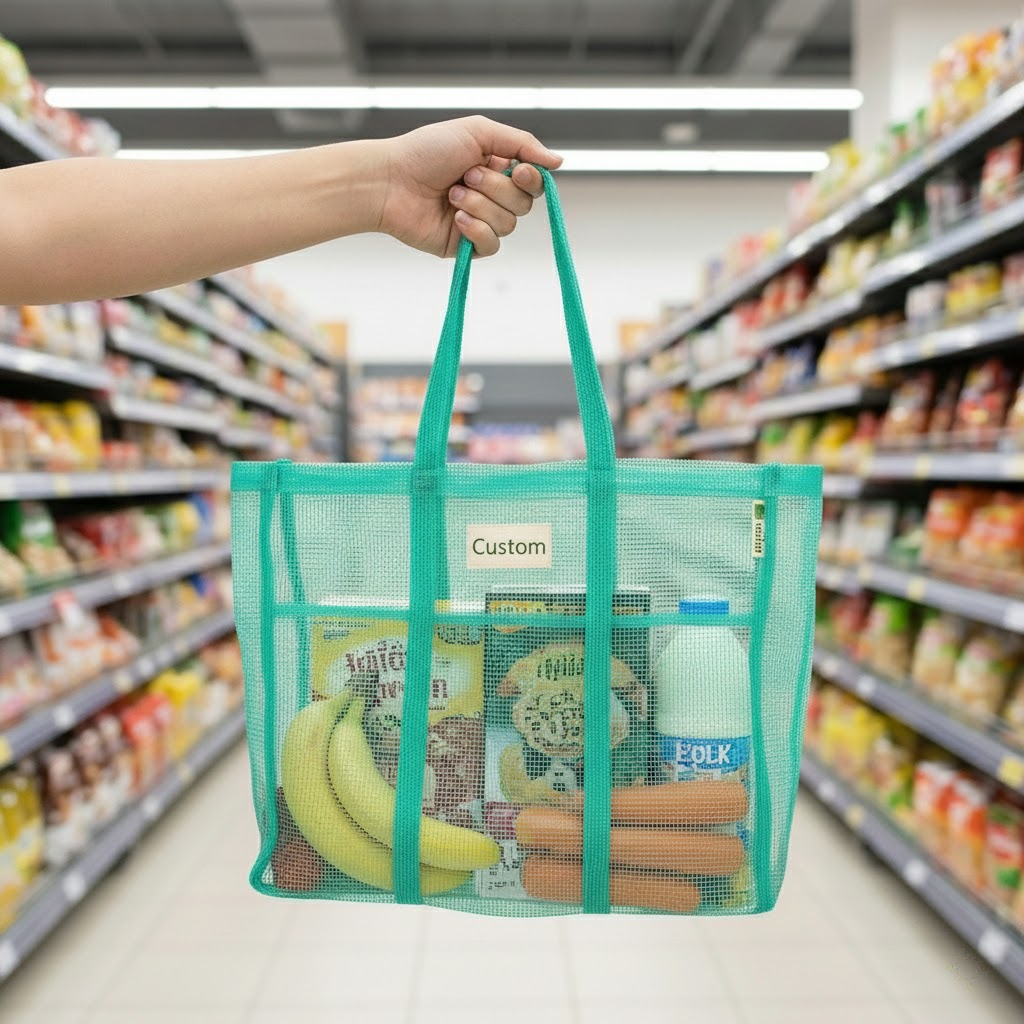 echobag eco friendly document tote – recycled fishing net mesh bag for laptops & work files (copy)