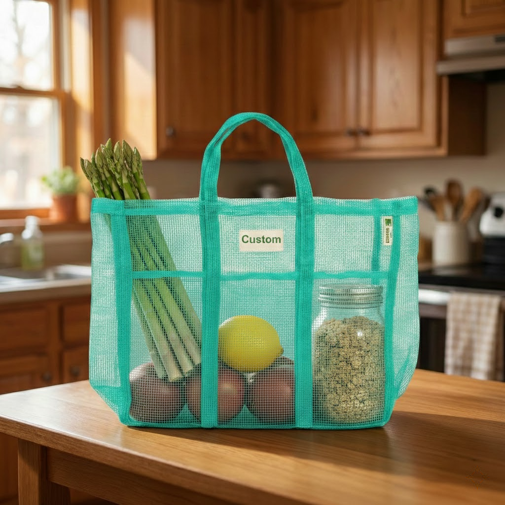 echobag eco friendly document tote – recycled fishing net mesh bag for laptops & work files (copy)