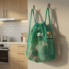 eco friendly foldable grocery tote | durable mesh design