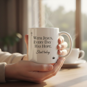 faith over fear christian mug – inspirational jesus coffee mug for daily encouragement (copy)