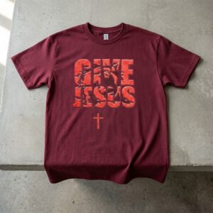 dark jesus cross t shirt, christian grunge streetwear, "let him give you a hand" graphic tee, edgy religious clothing, urban faith top (copy)