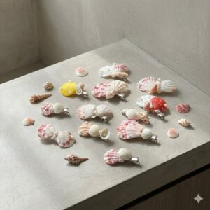 handmade seashell hair clip – coastal style