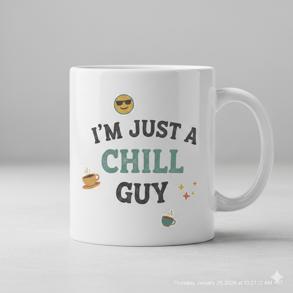 i’m just a chill guy funny chill vibe mug (copy)