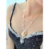 handmade seashell flower necklace – coastal elegance