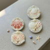 handmade double sided seashell compact mirror – meticulously crafted