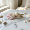 handmade seashell hair clip – coastal style