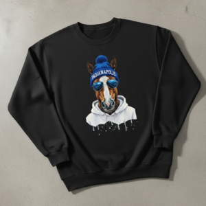 indianapolis football sweatshirt cool horse graphic crewneck vintage indy fan gear