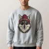 kansas city cool wolf vintage football fan apparel retro mascot design