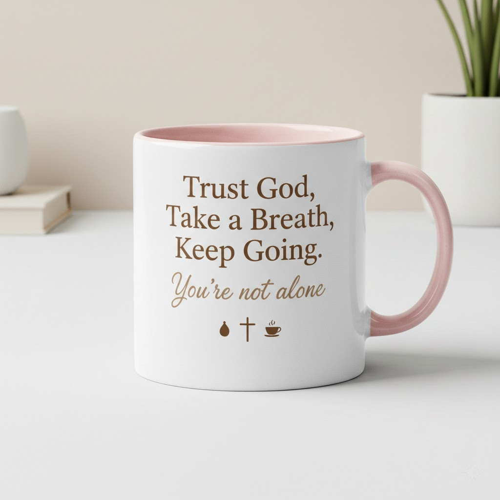trust god keep going coffee mug – inspirational christian mug for believers