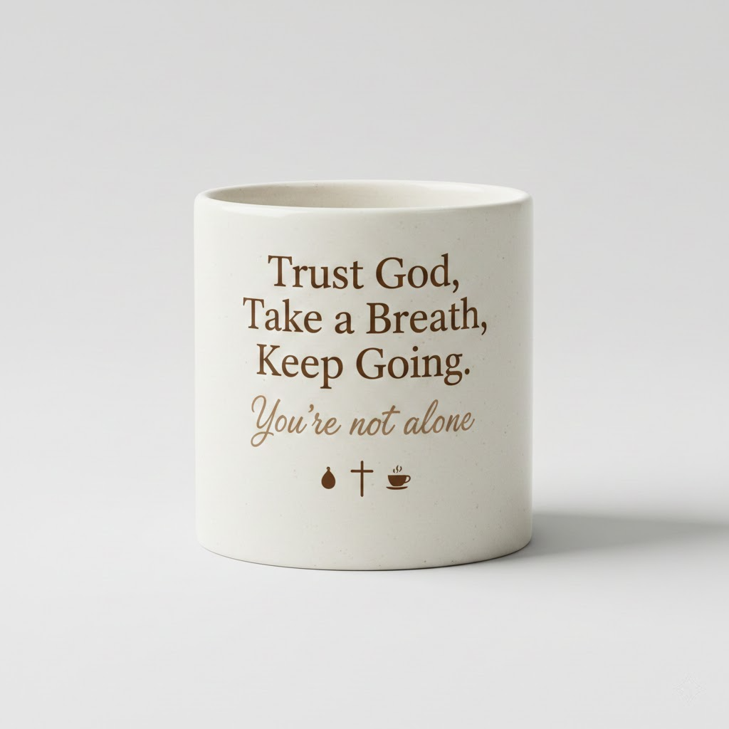 trust god keep going coffee mug – inspirational christian mug for believers