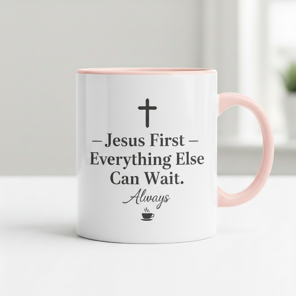 with jesus every day has hope – christian faith coffee mug gift (copy)