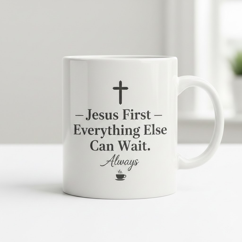 with jesus every day has hope – christian faith coffee mug gift (copy)