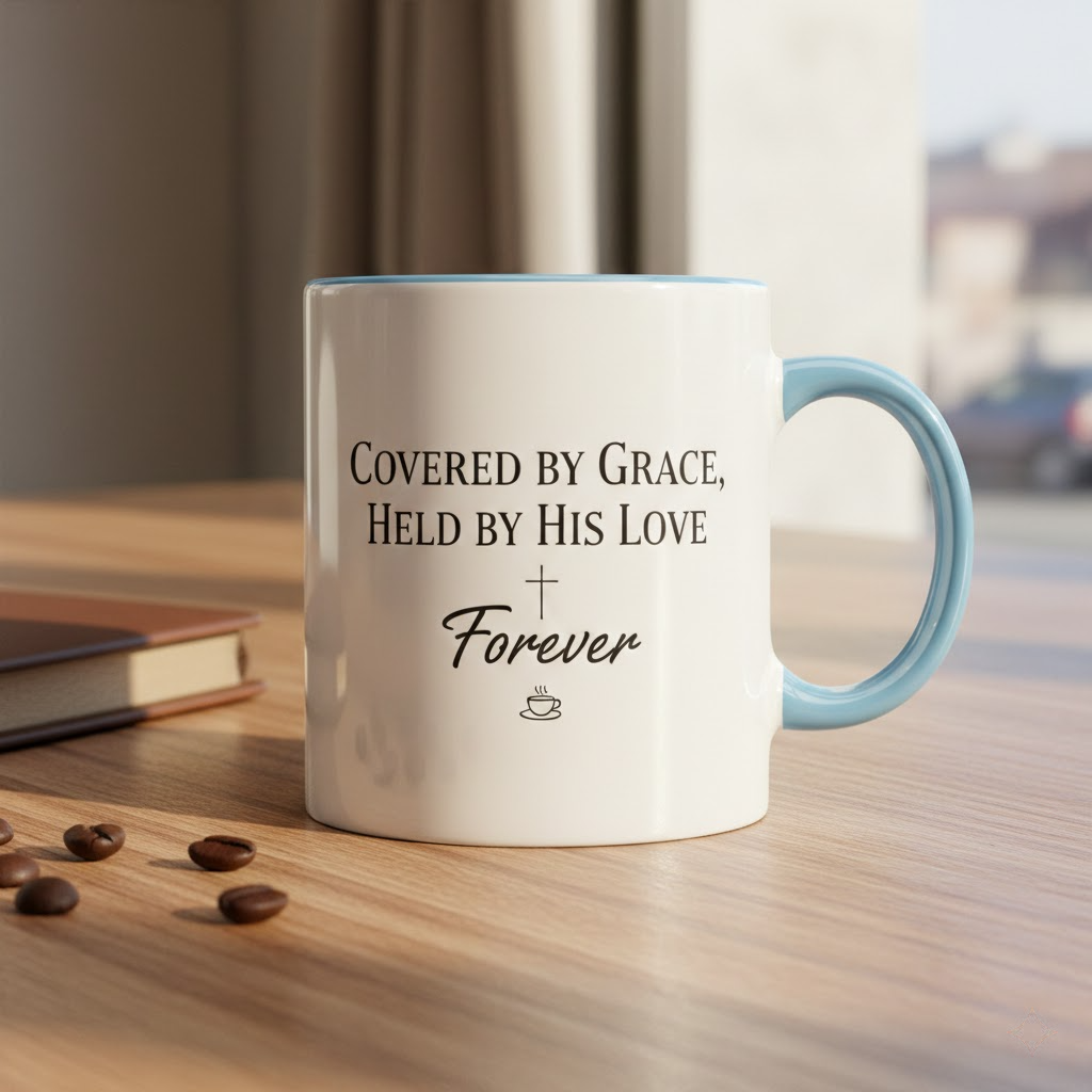 jesus first christian coffee mug – minimal faith mug with cross design (copy)