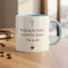 walking by faith christian coffee mug – inspirational jesus mug with cross