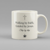 walking by faith christian coffee mug – inspirational jesus mug with cross