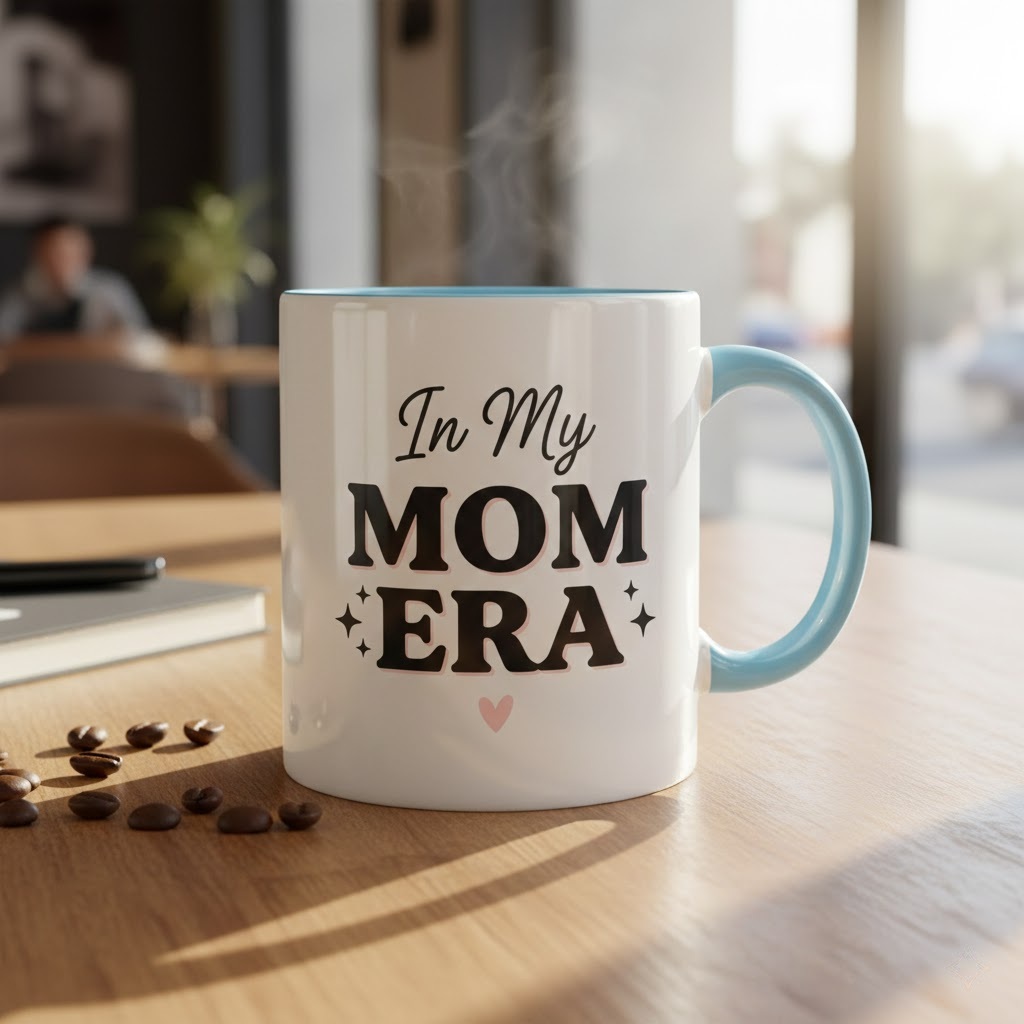in my mom era mug – trendy white ceramic mug for mom
