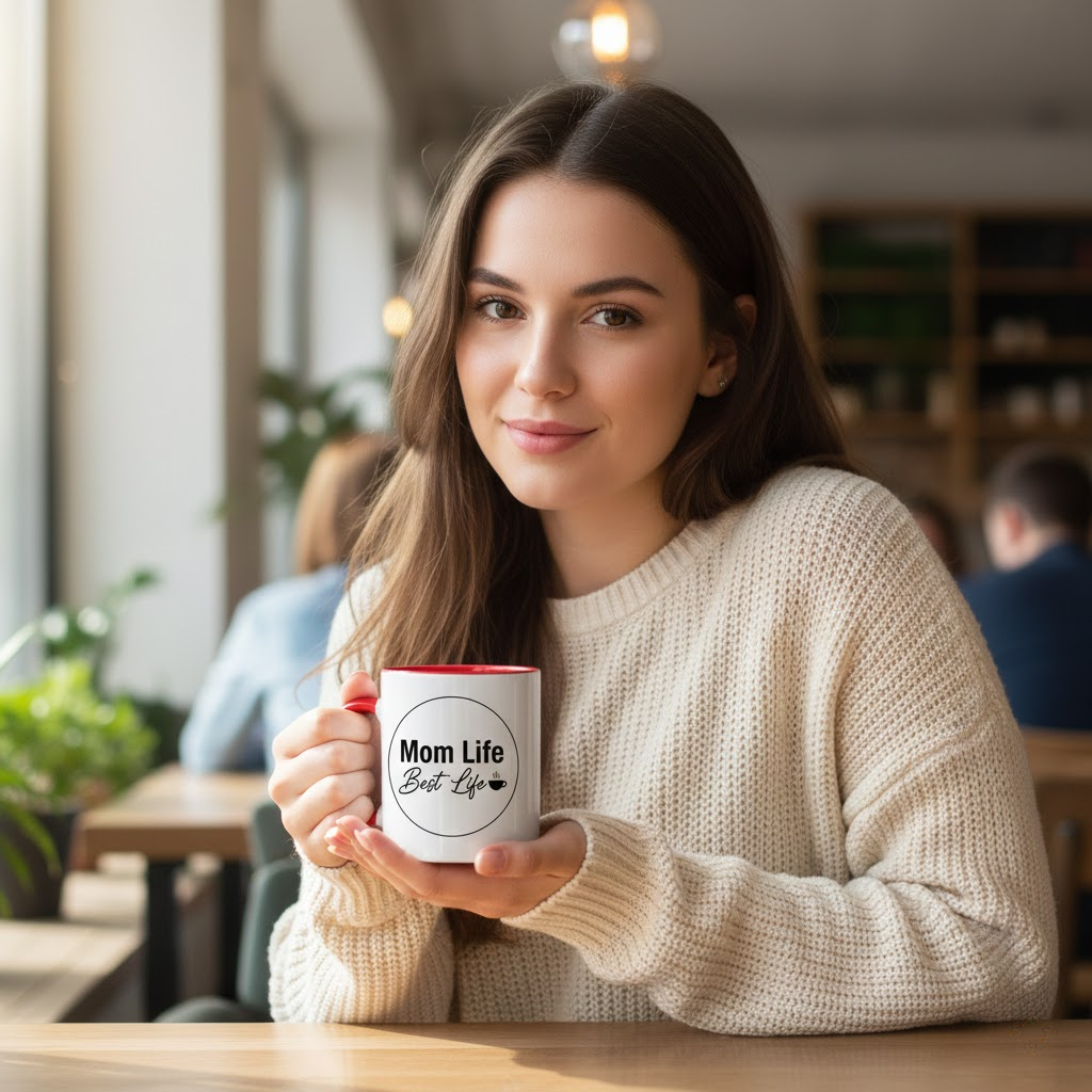 mom life best life mug – minimal coffee mug for moms
