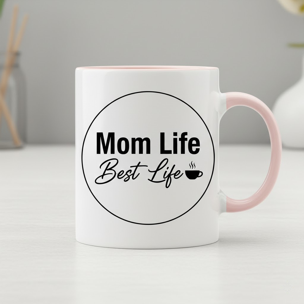 mom life best life mug – minimal coffee mug for moms
