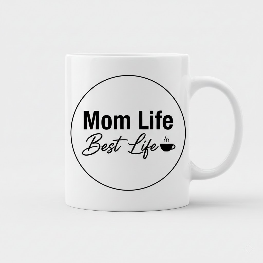 mom life best life mug – minimal coffee mug for moms