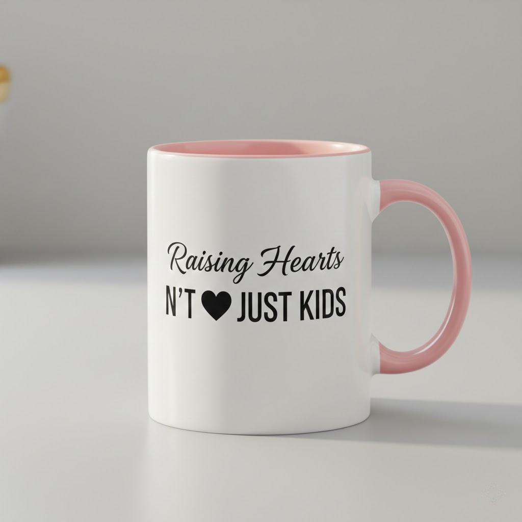 raising hearts not just kids mug – meaningful mom gift