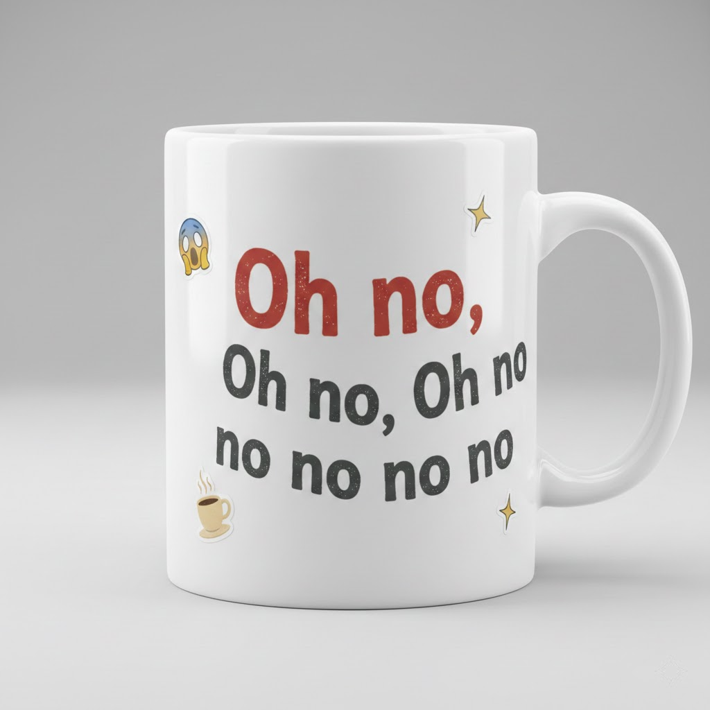 oh no oh no viral tiktok meme ceramic mug