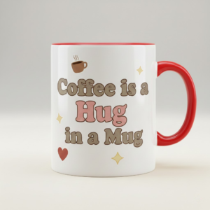 coffee is a hug in a mug cozy mug, funny mug