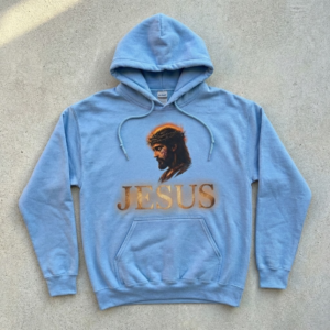 vintage jesus crown of thorns black hoodie heavyweight christian streetwear