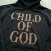 blessed not stressed hoodie vintage christian streetwear with praying hands & rosary graphic (copy)