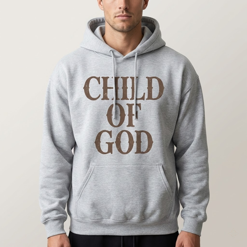 blessed not stressed hoodie vintage christian streetwear with praying hands & rosary graphic (copy)
