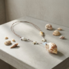 handmade seashell flower necklace – coastal elegance