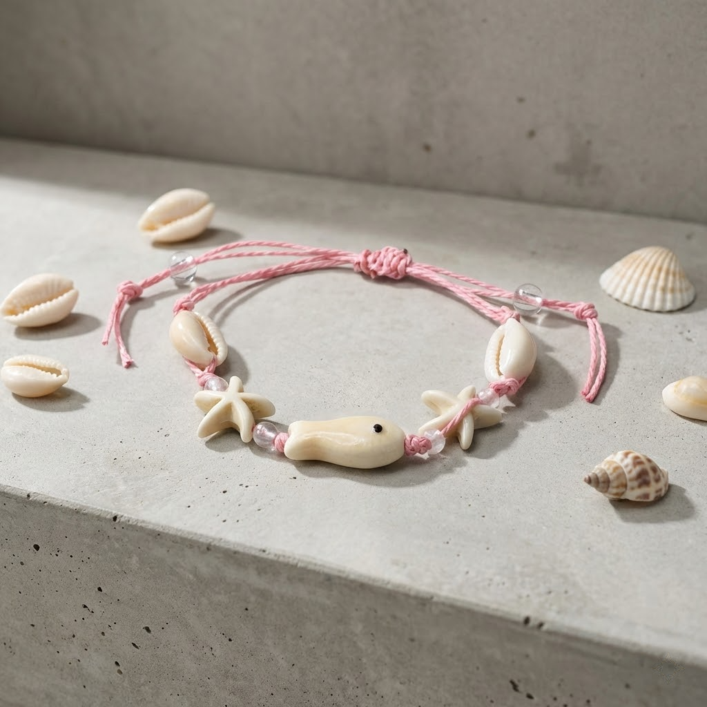 handmade shell & starfish bracelet – beach vibes jewelry