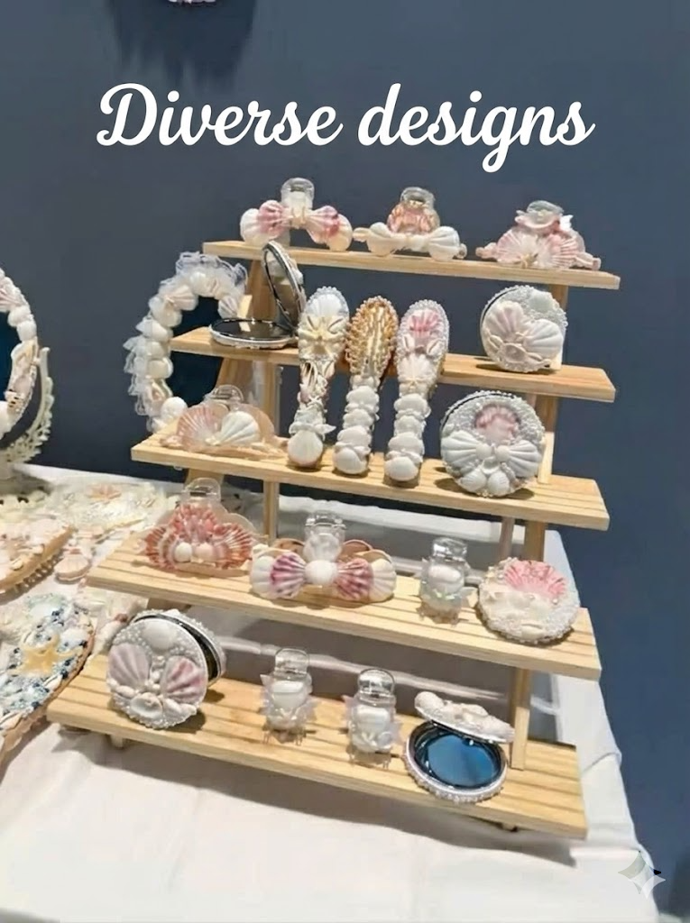 handmade seashell claw clip 5 prong medium hair jaw clip for women