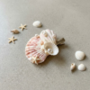 handmade seashell hair clip – coastal style