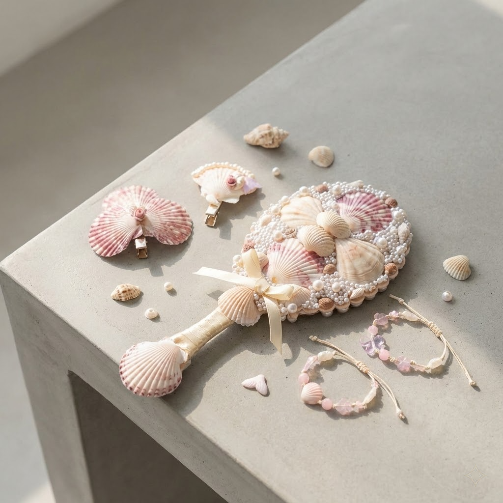 handcrafted seashell mirror – premium quality