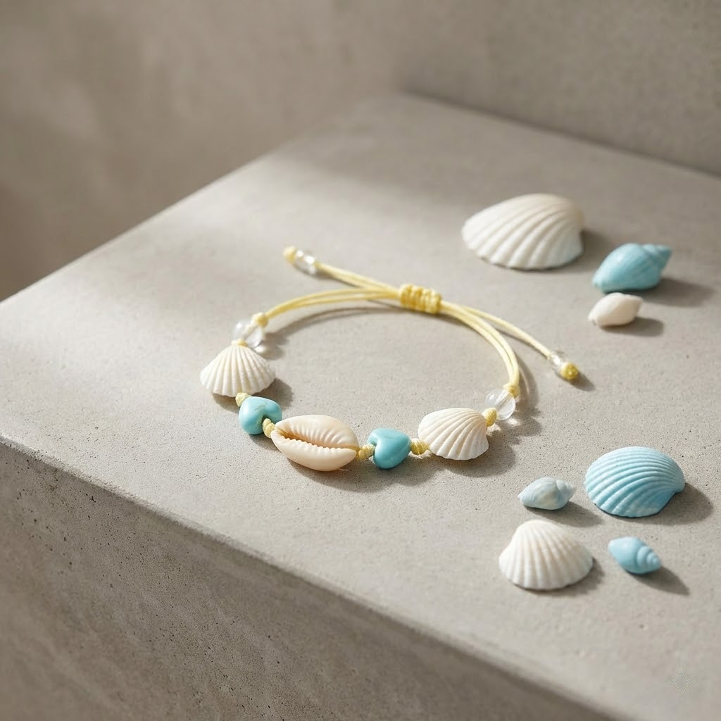 seashell bracelet – handmade coastal jewelry