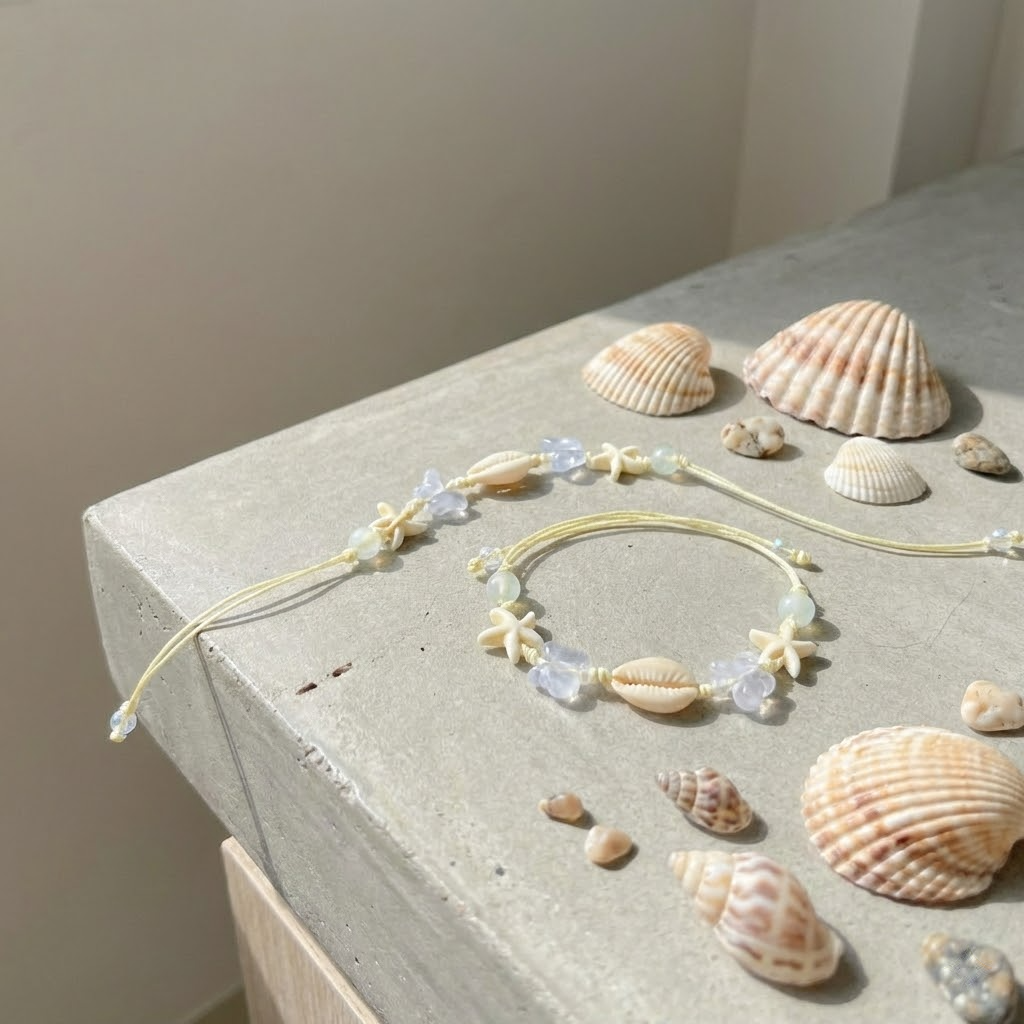 seashell bracelet – handmade coastal jewelry