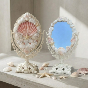 handcrafted shell desk mirror – beach style decor (copy)