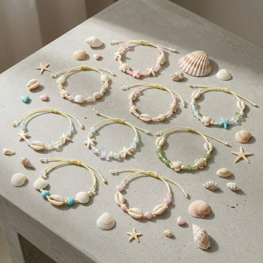 seashell bracelet – handmade coastal jewelry