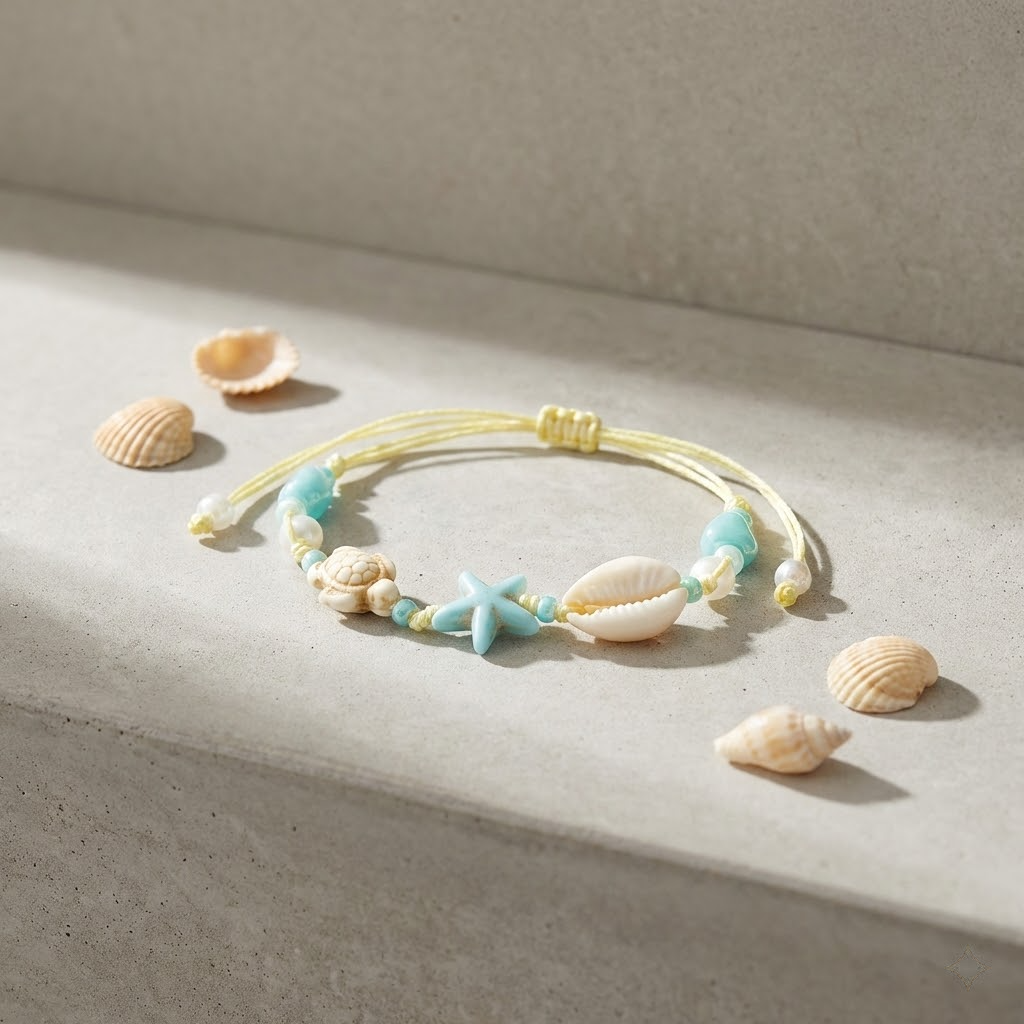 seashell bracelet – handmade coastal jewelry