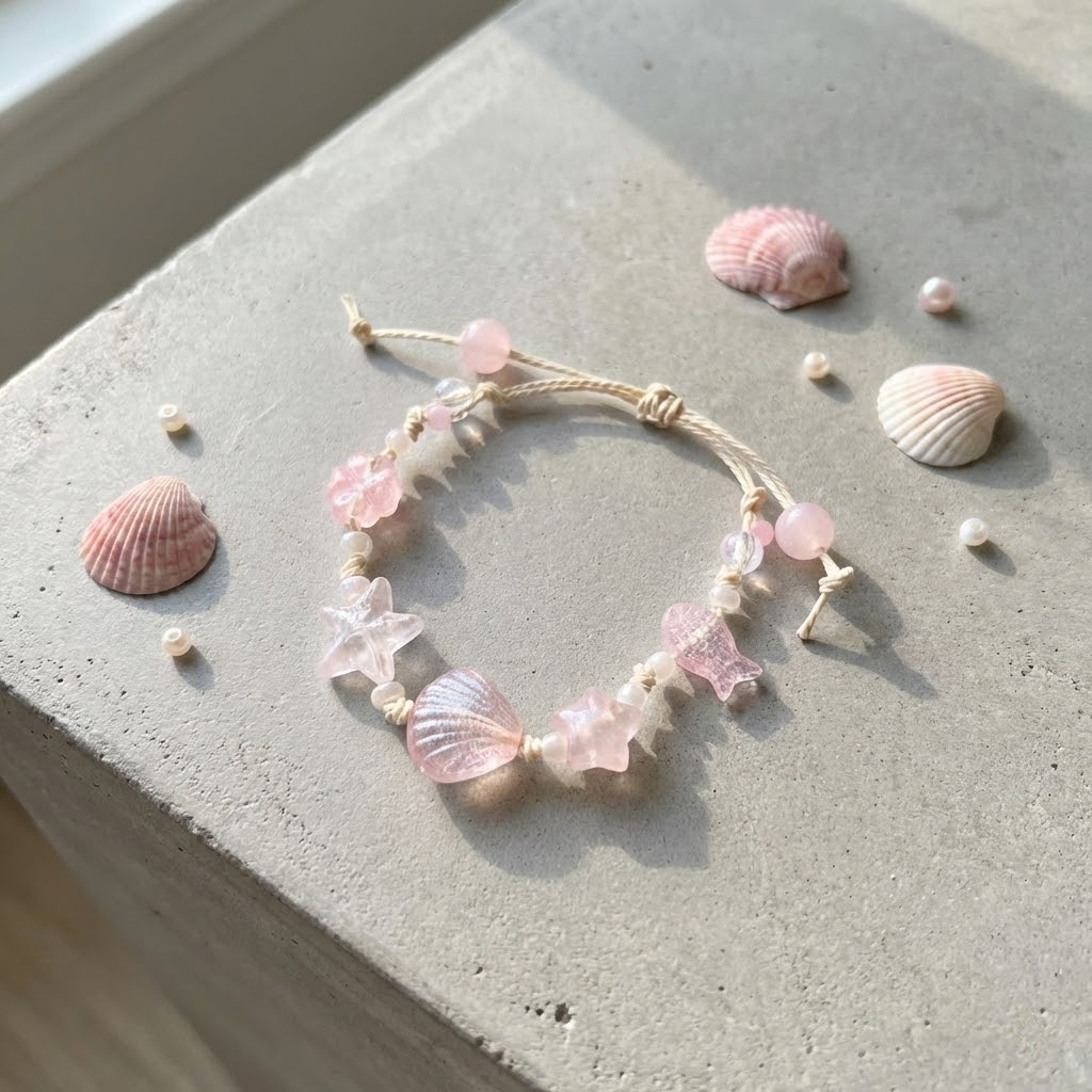 handmade seashell bracelet – natural coastal charm