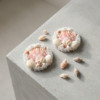 mini seashell & pearl pocket mirror – handmade coastal chic