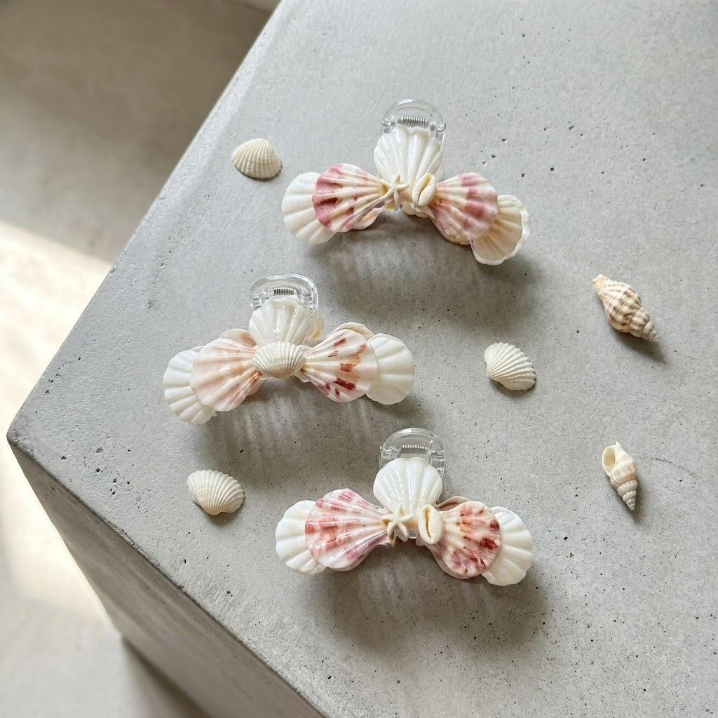 handcrafted seashell double claw – elegant hair accessory handcrafted seashell double claw – elegant hair accessory